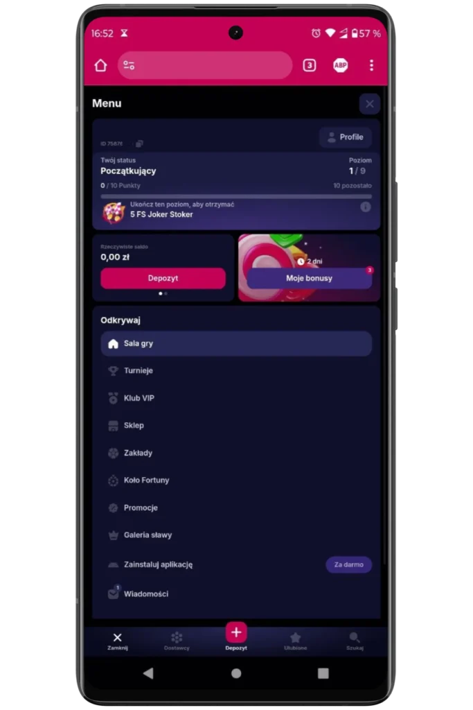 nvcasino app weryfikacja konta